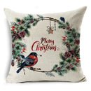 Axyaa Christmas Birds Garland Cushion Cover