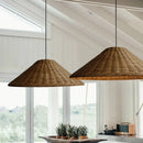Axyaa Handmade Rattan Pendant Chandelier LED Hanging Lamp for Kitchen, Bar, and Tea Room