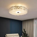 Axyaa Maple Leaf Crystal Glass Ceiling Chandelier for Luxury Living Room Bedrooms