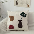 Axyaa Embroidered Cat Pillowcase for Sofa Home Decor and Living Room Cushions