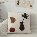 Axyaa Embroidered Cat Pillowcase for Sofa Home Decor and Living Room Cushions
