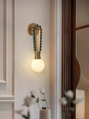 Axyaa Green & Brown Marble Wall Lamp for Living Room, Foyer, Bedside & Dining Room