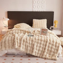 Axyaa Winter Light Luxury Rabbit Plush Blanket - Double-Sided Premium Plush Bedding