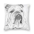 Axyaa Cute English Bulldog Floor Pillowcase for Home Decor