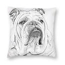 Axyaa Cute English Bulldog Floor Pillowcase for Home Decor