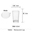 Axyaa Acrylic Transparent Tea Mugs Set - Multi-size Handy Water Glass Kitchen Drinkware
