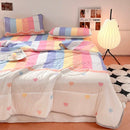 Axyaa Summer Comforter Set with Cool Feeling Fabric, Ice Silk Sheet, Pillowcase