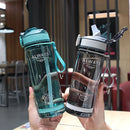 Axyaa 800ml Sports Water Bottle with Straw, Leak Proof for Camping & Hiking