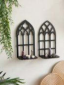 Gothic Hollow Wooden Shelf Wall Decoration for Witch Home Decor by Axyaa