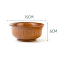Axyaa Wooden Rice Soup Bowls - Japanese Style Eco-Friendly Tableware
