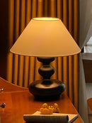 Solid Oak Wood Table Lamp Wabi Style - Axyaa Brand