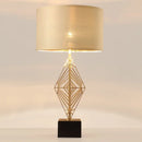 Axyaa Contemporary Golden LED Table Lamp for Stylish Living Spaces