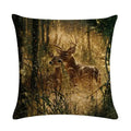 Axyaa Printed Linen Pillowcase for Home Sofa Car Decor 45*45cm