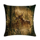Axyaa Printed Linen Pillowcase for Home Sofa Car Decor 45*45cm