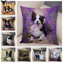 Scottish Border Collie Pillowcase - Axyaa Dog Print Decor Cushion Cover