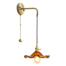 Axyaa Amber Glass LED Wall Sconce Indoor Lighting for Living Room Bedroom Bar