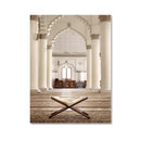 Axyaa Moroccan Mosque Landscape Art Poster Prints for Home Decor