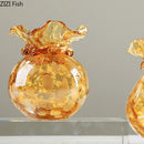 Glass Vase Table Decoration Flower Arrangement Cloth Bag Shape Vase - Axyaa