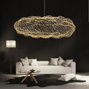 Axyaa Iron Mesh Cloud Pendant Lights | Industrial Loft Chandelier for Bedroom Staircase