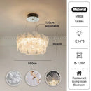 Axyaa High-End Flower Glass Pendant Light for Luxury Living Room & Dining Room.