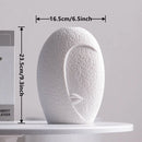 Axya Ceramic Face Vase Set - Nordic Rustic Modern Room Decor for Home