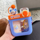 Axyaa Kawaii Kids Flat Water Bottle Straw Filter BPA Free
