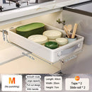 Axyaa Slide-Out Kitchen Organizer Tray - Base Cabinet Storage Drawers Shelf