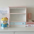 Axyaa Double-layer Desktop Storage Cabinet for Dolls, Perfume, Cosmetics, and Ornaments
