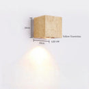 Axyaa Black Travertine LED Wall Sconce - Minimalist Nordic Bathroom Mirror Light