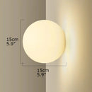 Axyaa Glass Ball LED Wall Lamp: Modern Bedroom Living Room Decor Minimalist Sconce