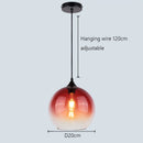 Axyaa Nordic Glass Bubble Pendant Light - Retro Industrial E27 Lamp for Home, Kitchen, Cafe