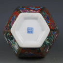 Axyaa Enamel Orange Flower Bird Vase | Antique Jingdezhen Porcelain Decor