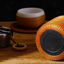 Axya Porcelain Insulation Cup with Stainless Steel Liner and Bamboo Tea Set