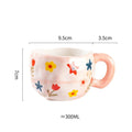 Axyaa Ceramic Mug: Irregular Pattern Coffee Cup for Creative Gifts