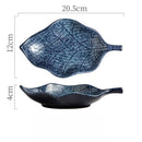 Axyaa Ceramic Leaf Sushi Plate - Japanese Style Cuisine Design Plate
