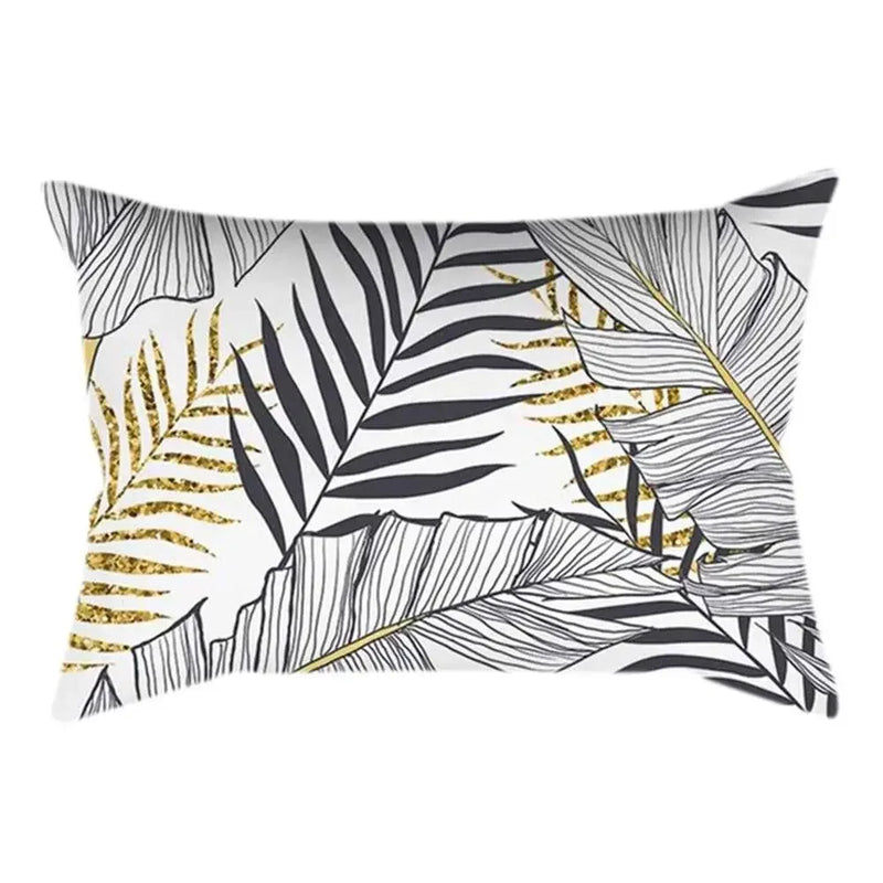 Axyaa Plant Art Polyester Cushion Cover Elegant for Living Room Sofa 30x50cm