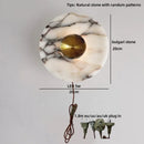 Axyaa Round Stone Shade LED Wall Lamp for Luxurious Living Room