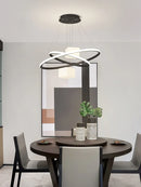 Axyaa LED Chandelier for Living Room Kitchen Indoor Lighting - Modern White Lustres Chandeliers