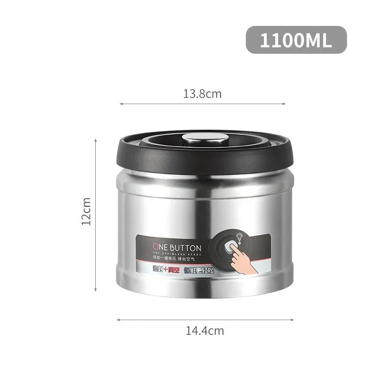 Axyaa Stainless Steel Vacuum Sealed Coffee Bean Storage Tank