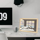 Axyaa LED Acrylic Table Lamp: Creative Wood Frame, Advanced Light Effects