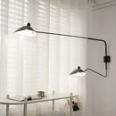 Axyaa Modern Duck Bill Swing Arm Wall Lamp Black Iron Finish