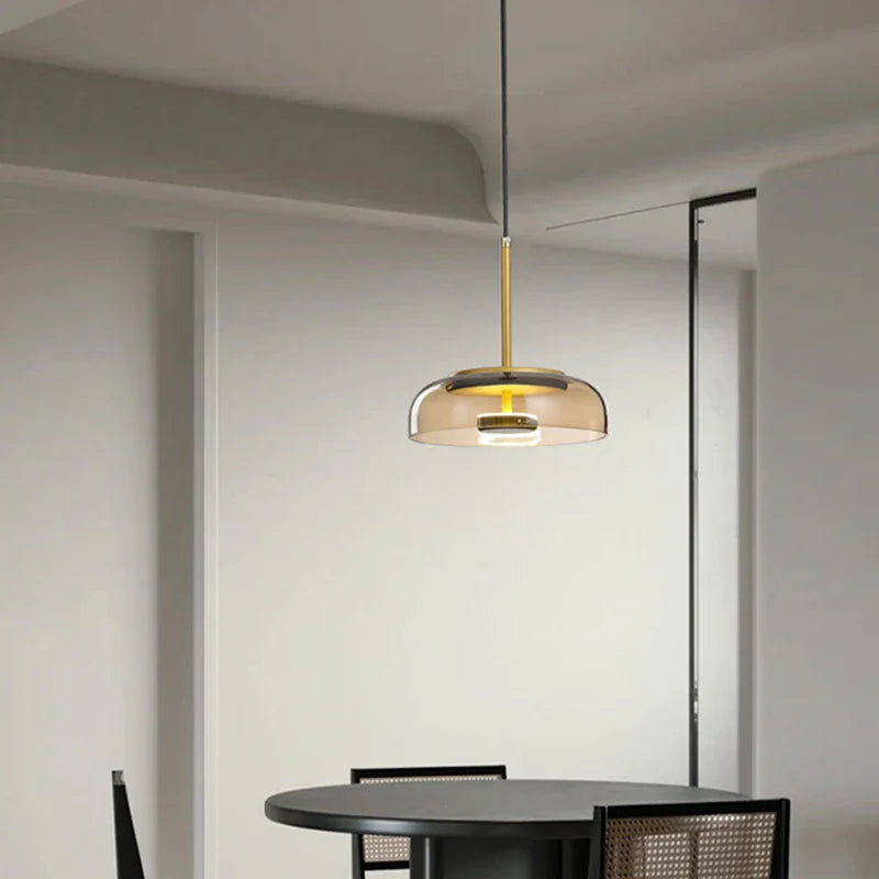Axyaa Nordic Glass Pendant Light - Modern LED Dining and Bar Lighting