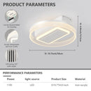 Axyaa Crystal Ceiling Light: Luxury White Fan Lamp for Bedroom, Living, Dining, Office