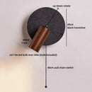 Axyaa Black Stone Wall Lamp LED Industrial Stair Light for Mirror Decor