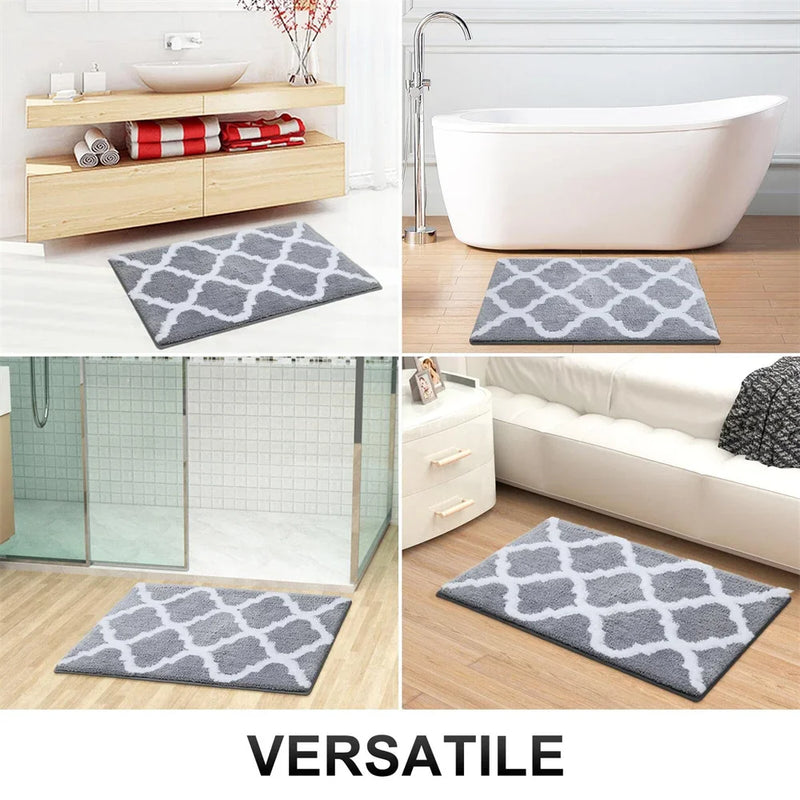 Axyaa Super Absorbent Microfiber Bath Mat - Non-slip Shower Carpet