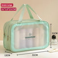 Axyaa Travel Toiletry Storage Bag: Portable Makeup Organizer for Dry/Wet Cosmetics.