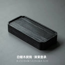 Axyaa Zen Tea Tray Handmade Wood Teapot Holder for Tea Brewing Craft