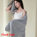 Axyaa Coral Fleece Bath Towel - Large Size, Unisex, Korean Style