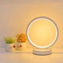 Axyaa Circular LED Wrought Iron Table Lamp - Nordic Style Three Tone Light