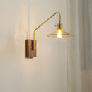 Axyaa LED Glass Copper Wall Sconce Modern Stair Light Fixtures for Home Decor